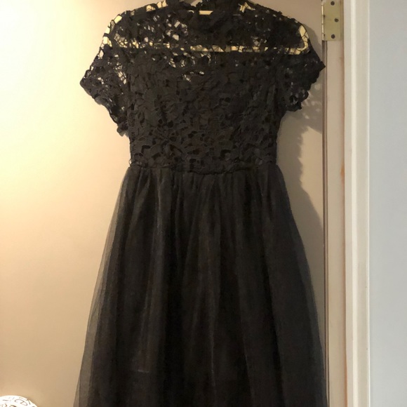 Shein Black tulle and lace dress - Picture 1 of 3